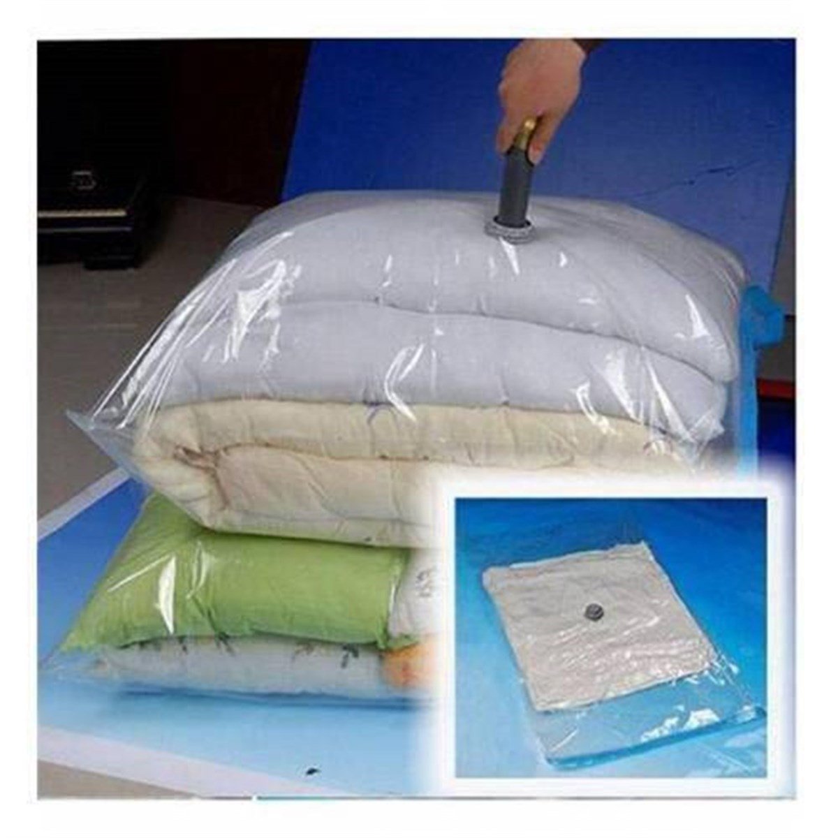 Vakumlu Saklama Hurcu Saklama Poşeti 3'Lü Set Dolap Düzenleme Saklama Torbası Vakumlu Hurç