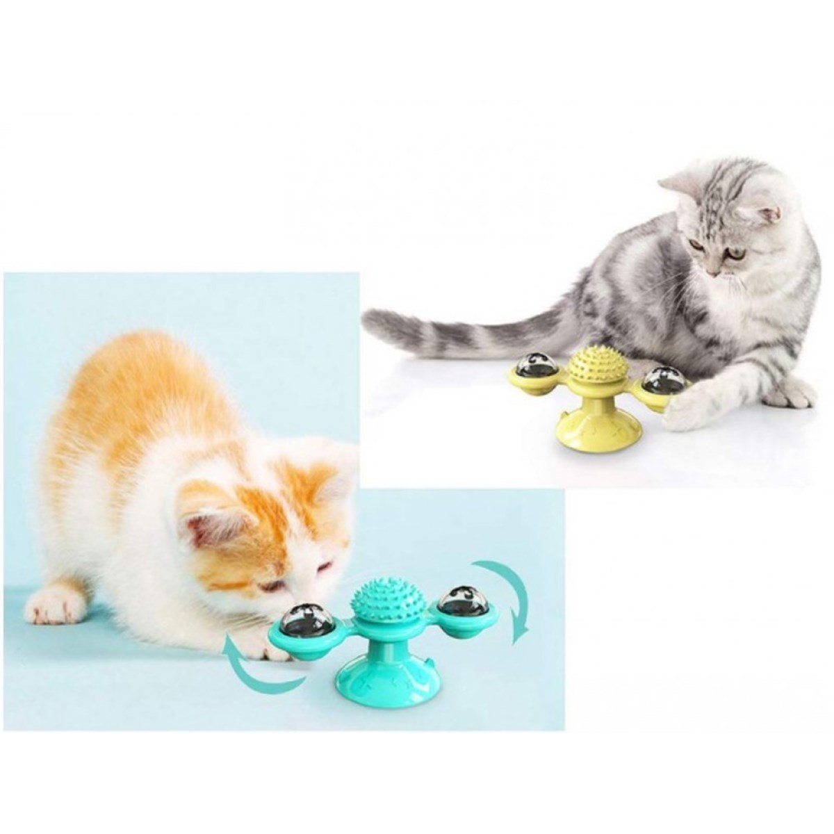 Vantuzlu Kedi Oyun Topu Yel Değirmeni