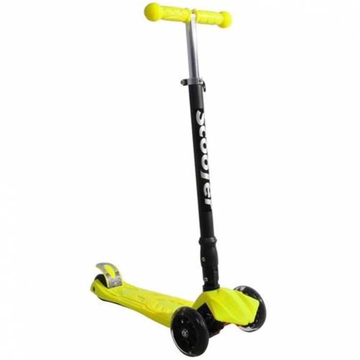 Xslide 1. Sınıf Scooter Işıklı Silikon Teker Katlanabilir Sarı