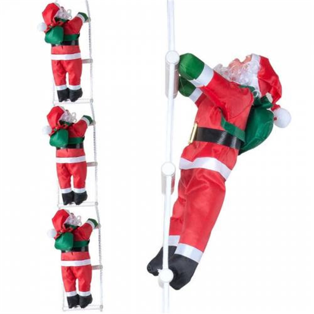 Yılbaşı Merdivene Tırmanan Noel Baba 3'lü 95 cm Dekor
