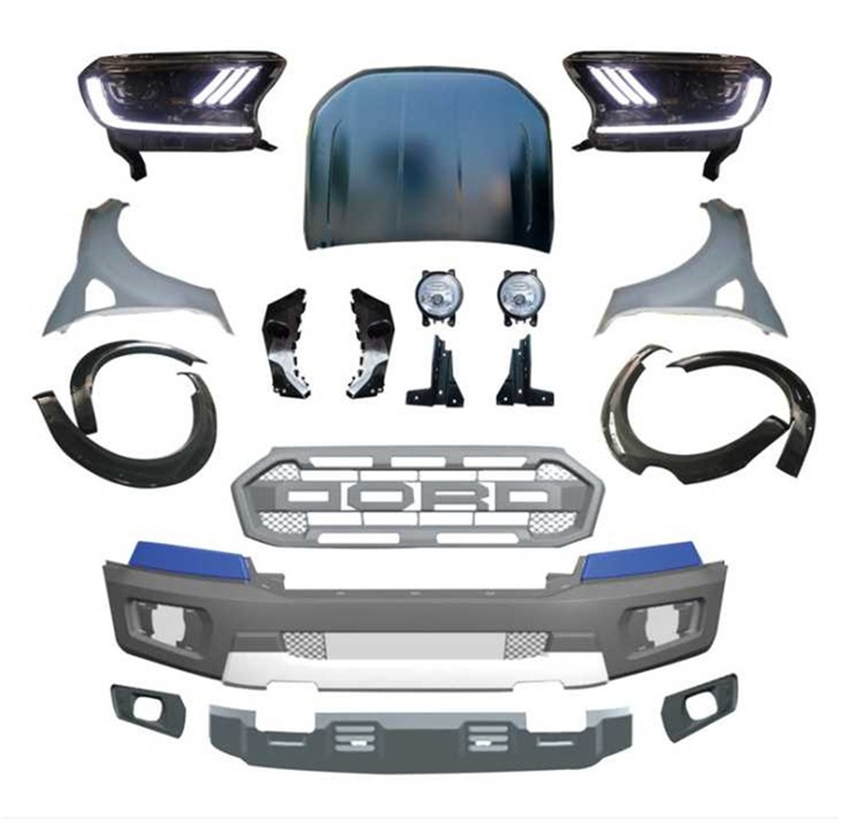 FORD RANGER 2012-2015 T6-T8 RAPTOR FACELIFT BODY KİT T8 DÖNÜŞÜM