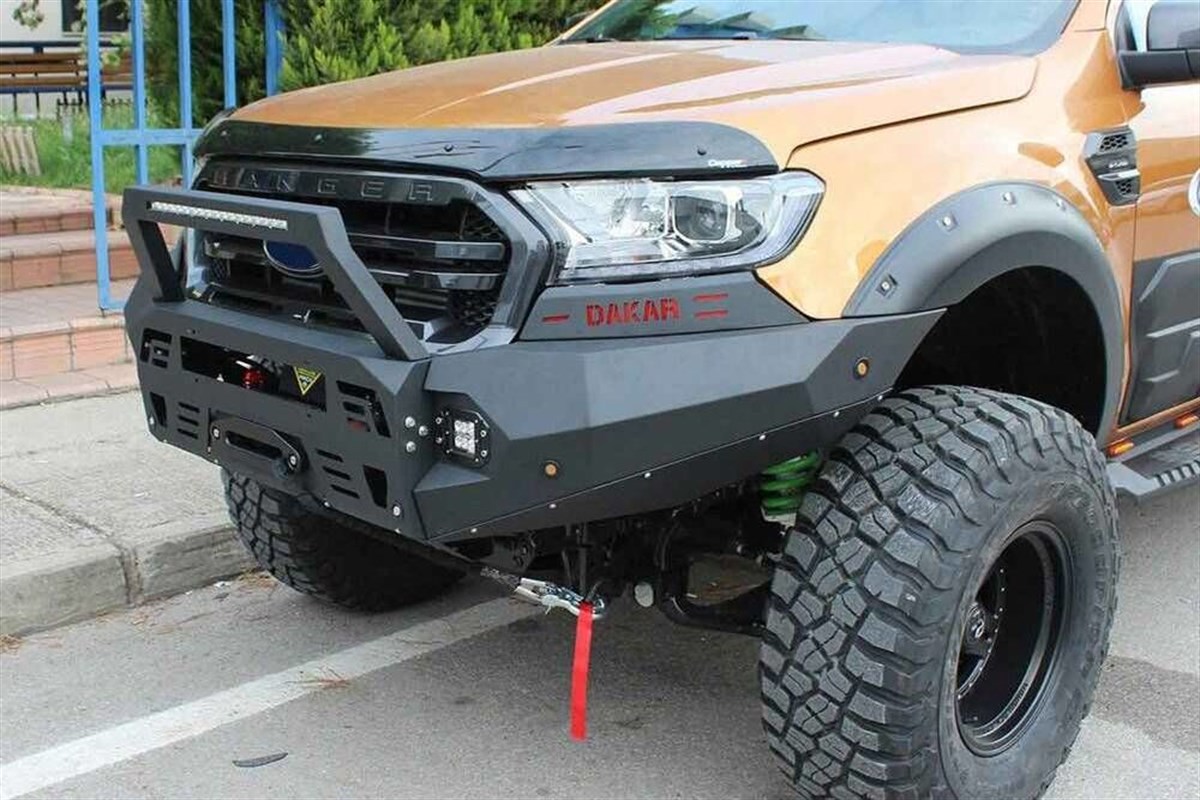 Ford Ranger Ön Tampon (Dakar) Siyah Sensörsüz Işıklı 2011-2015
