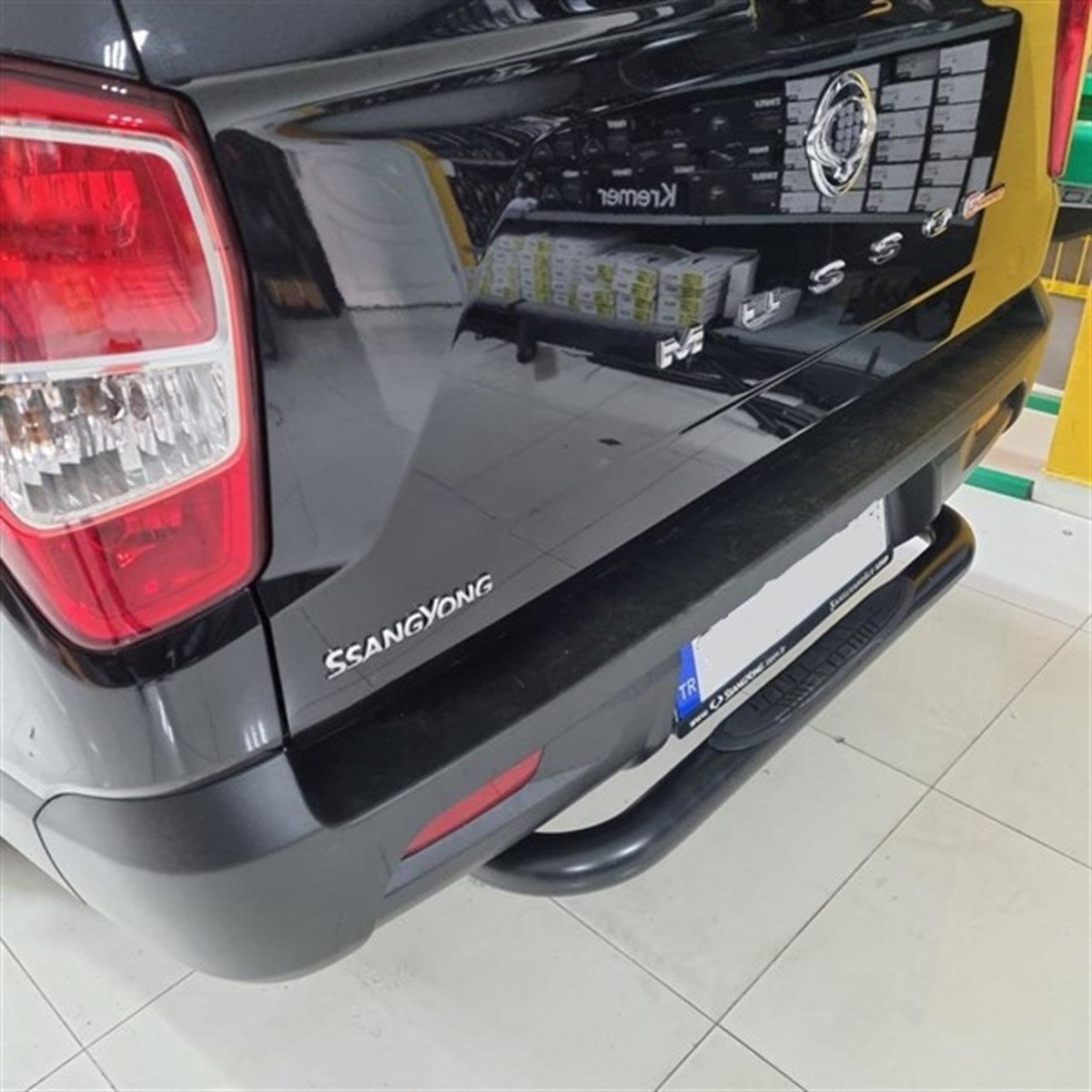 SsangYong Musso Grand Arka Tampon Koruma Siyah 2019 +