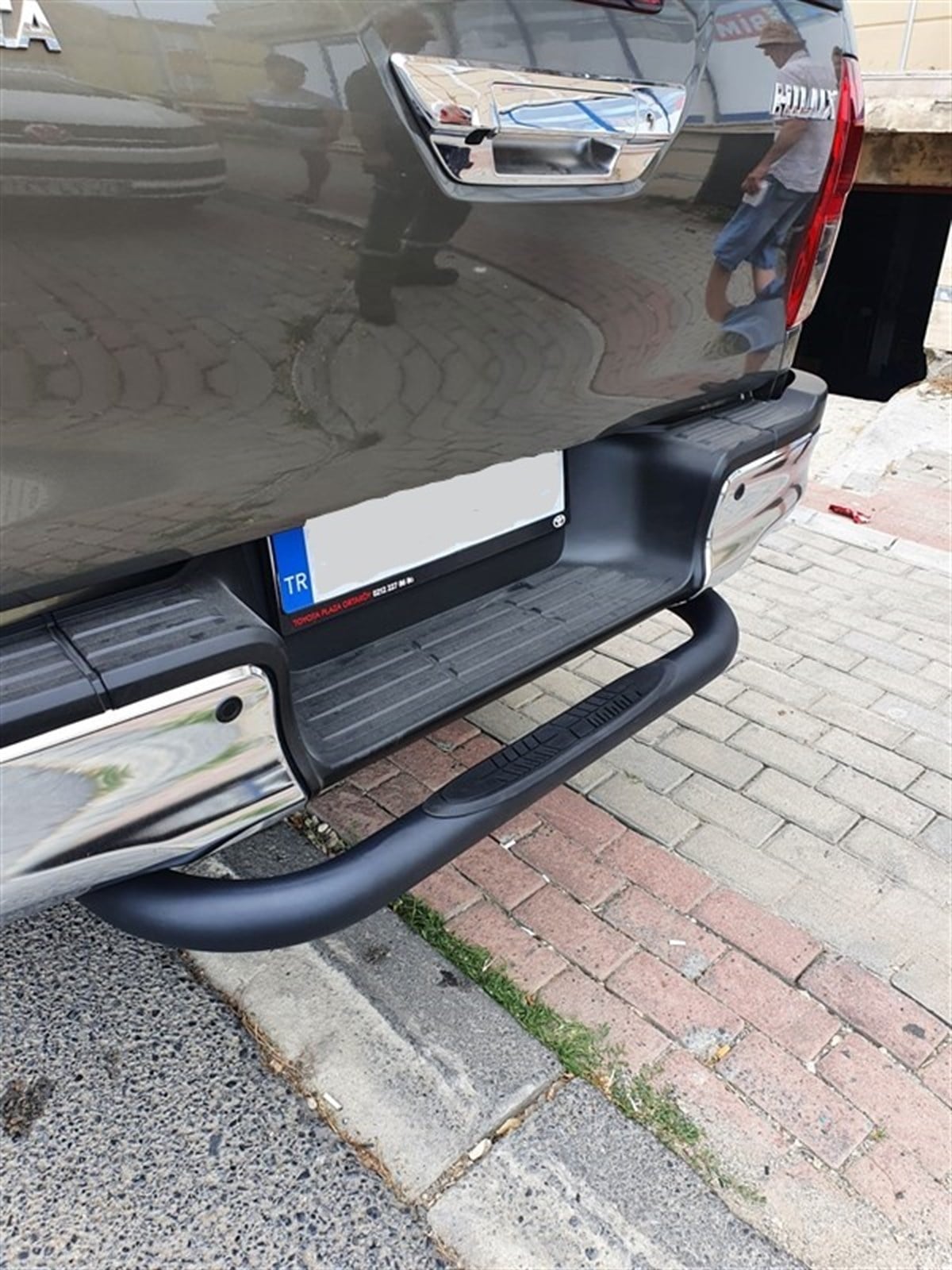 Toyota Hilux Arka Tampon Koruma Siyah 2015 +