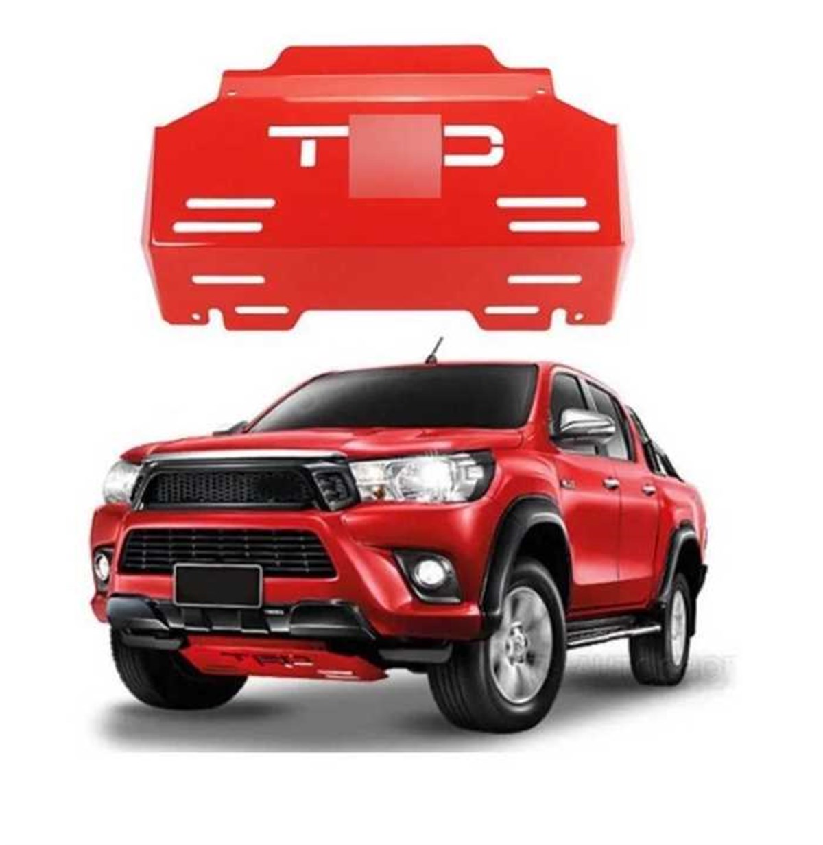 Toyota Hilux Revo ( 2016-2019) TRD Tampon Alt Koruma (Kırmızı)