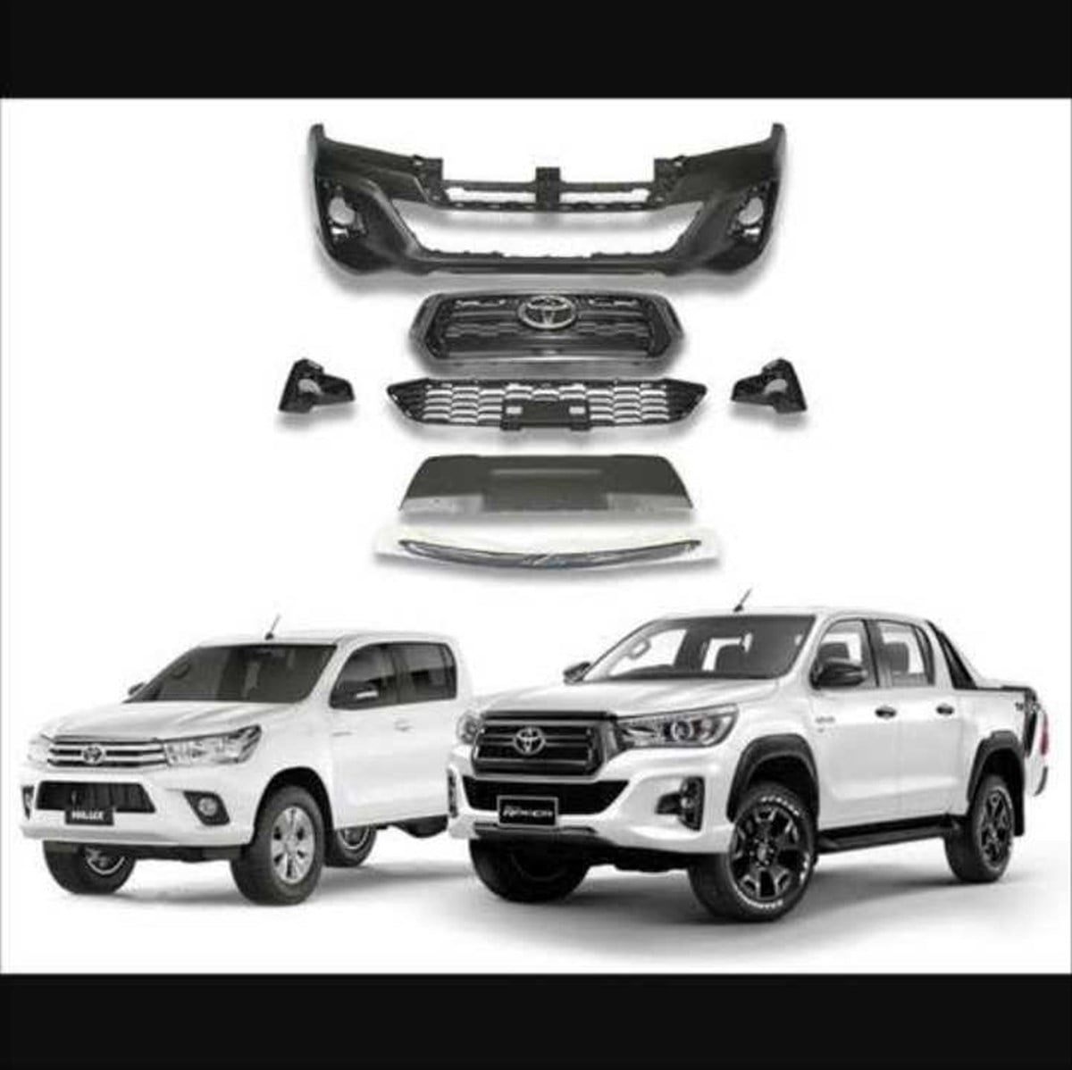 Toyota Hilux Rocco Body Kit (ÖnTampon,Panjur,Alt Izgara,Sis Kapakları)