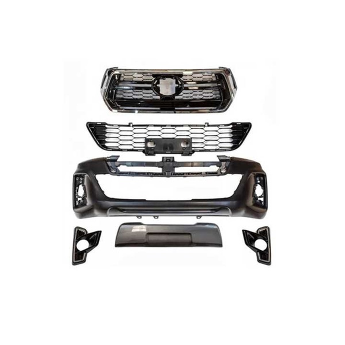 Toyota Hilux Rocco Body Kit (ÖnTampon,Panjur,Alt Izgara,Sis Kapakları 2016-2020)