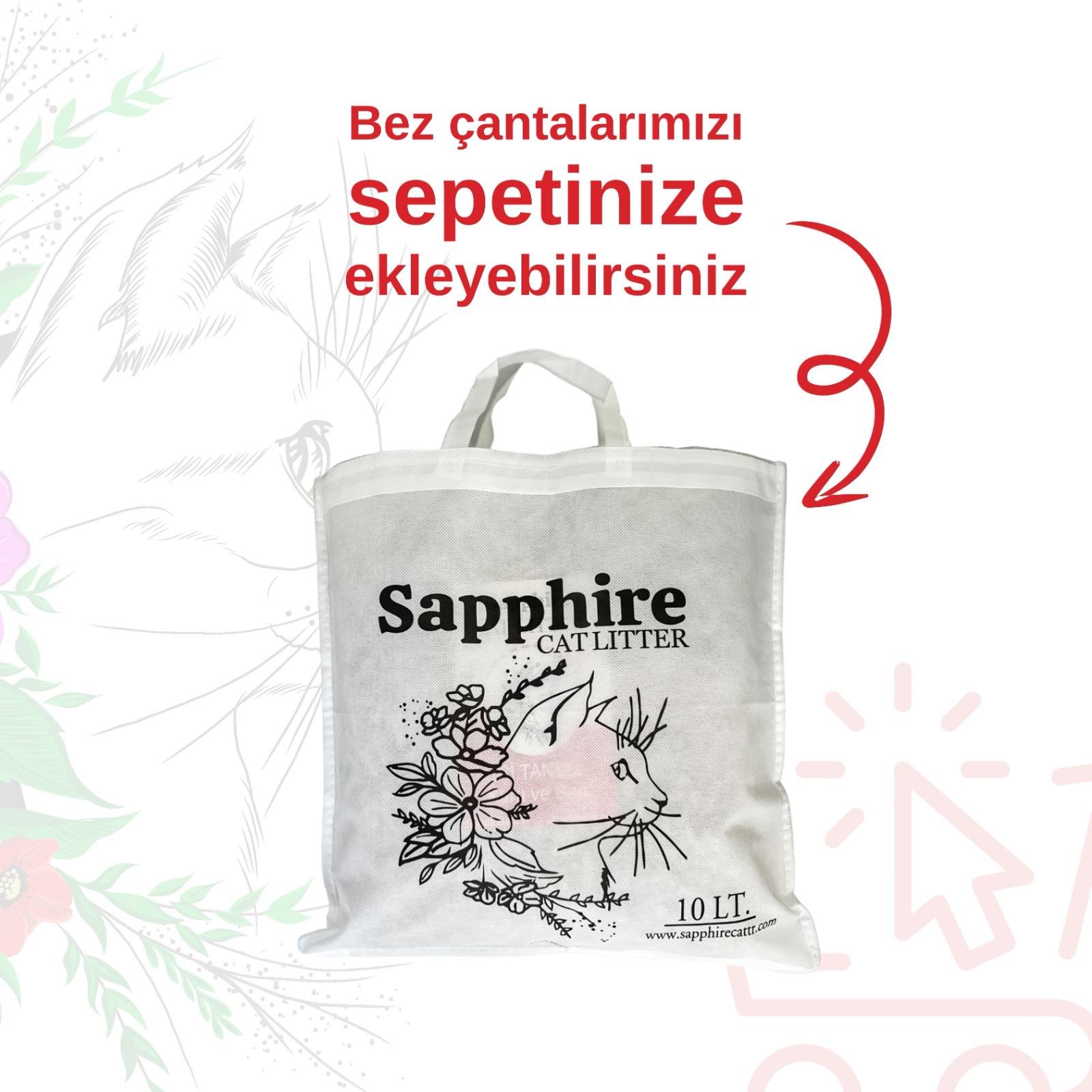Sapphire İri & Kalın Taneli Topaklanan Kedi Kumu 100 Lt + Kürek (10 Lt x 10 Adet)