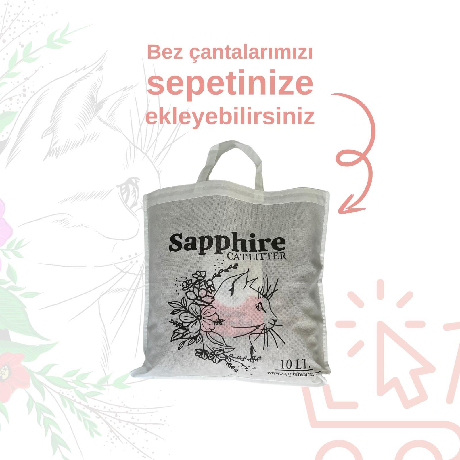 Sapphire Orta Boy Kuru ve Sert Topaklanan Kedi Kumu 70 Lt + Kürek (10 Lt x 7 Adet)