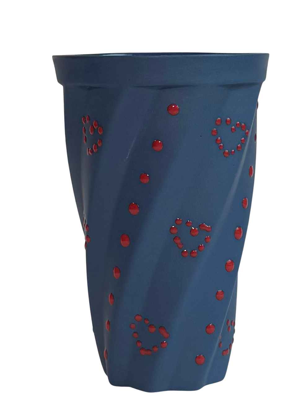 BOMBAY-INDIGO/RED LOVE PORSELEN BARDAK
