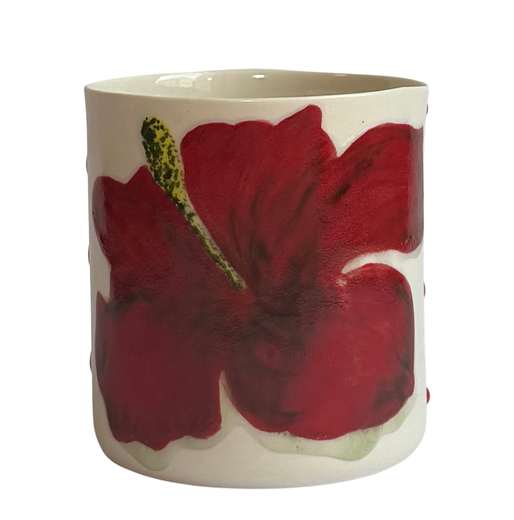 GAIA-HIBISCUS/LARGE PORSELEN BARDAK