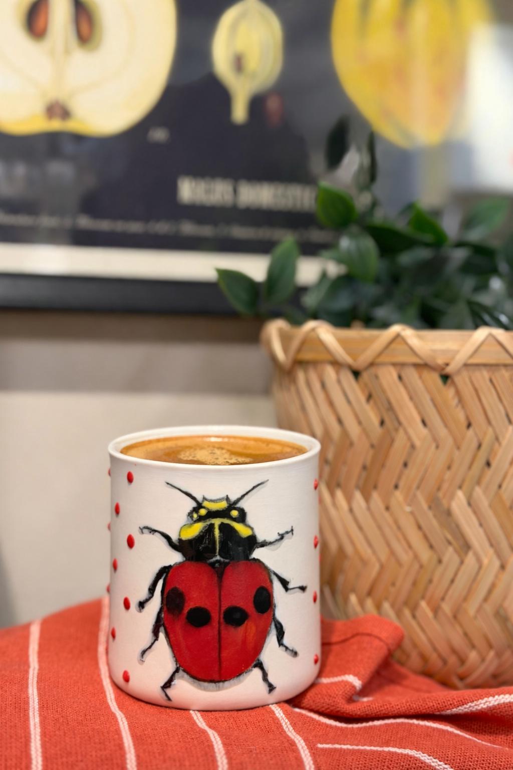 GAIA-LADY BUG/LARGE PORSELEN BARDAK