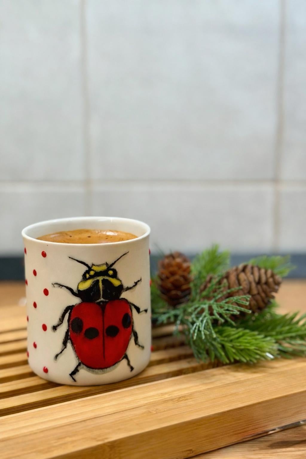 GAIA-LADY BUG/LARGE PORSELEN BARDAK