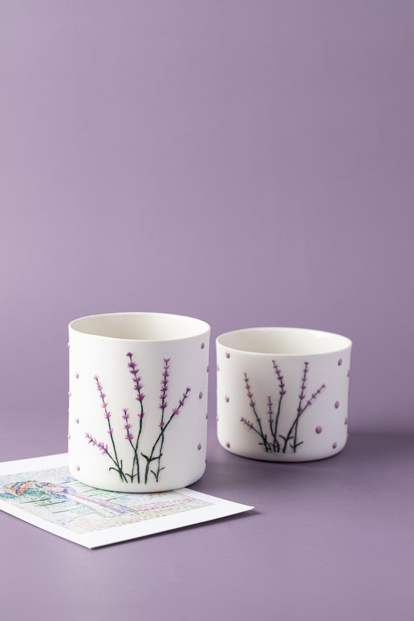 GAIA-LAVENDER/LARGE PORSELEN BARDAK