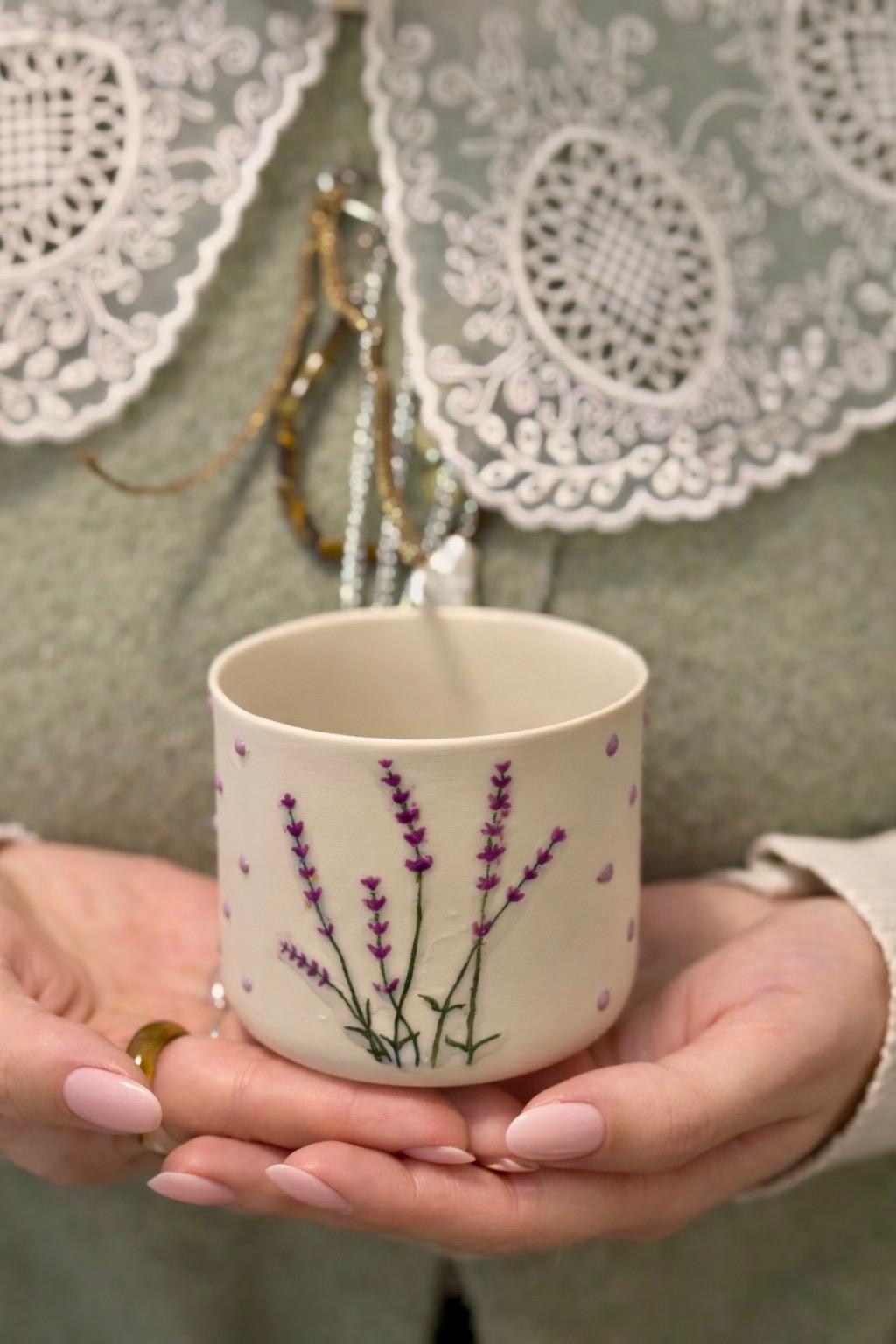 GAIA-LAVENDER/MEDIUM PORSELEN BARDAK