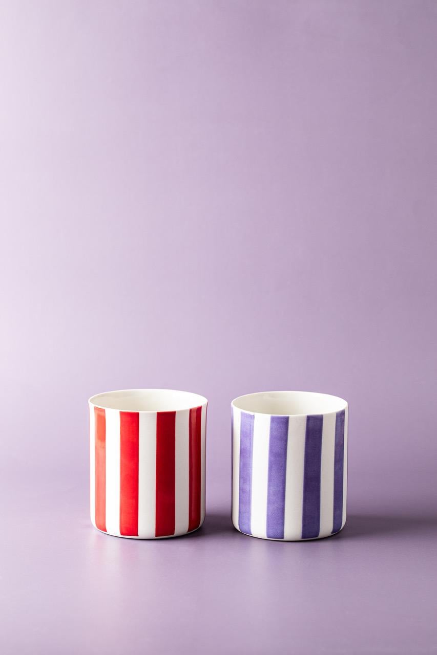GEO-LINE/ LARGE-Lila PORSELEN BARDAK
