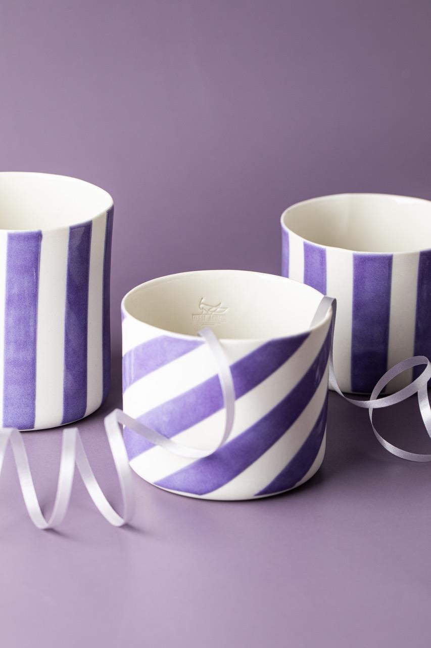 GEO-LINE/ LARGE-Lila PORSELEN BARDAK