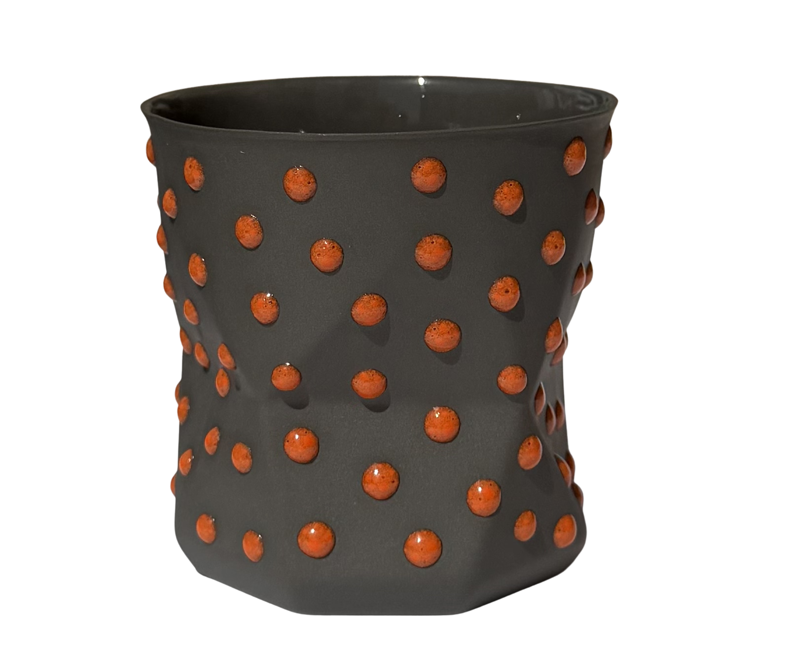 OTTO-MIDNIGHT/ORANGE PORSELEN BARDAK