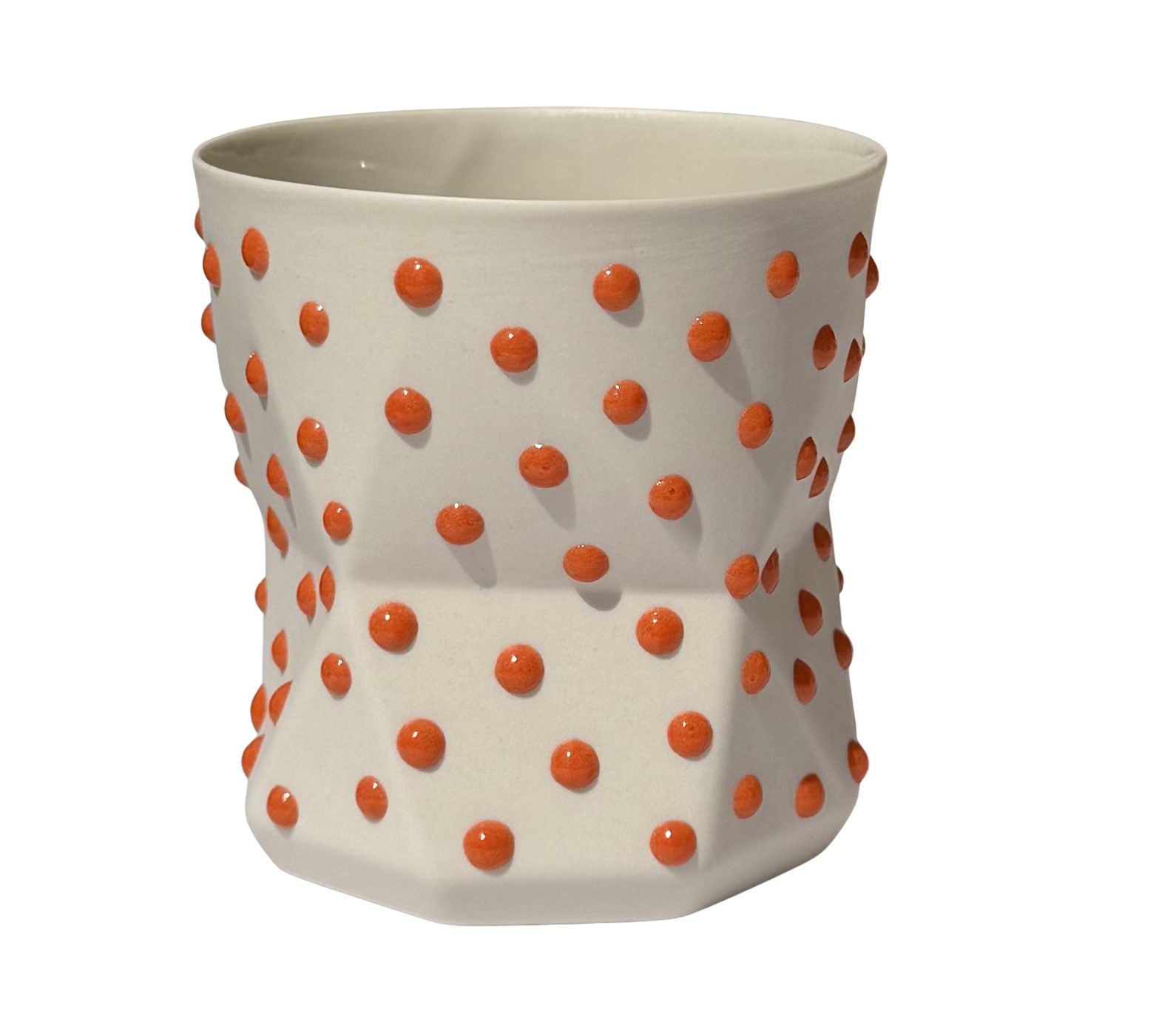 OTTO-WHITE/ORANGE PORSELEN BARDAK