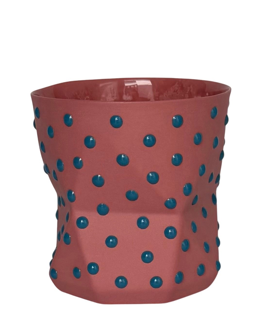 OTTO-WILD BERRY/SKY BLUE  İÇİ BATİK DESENLİ PORSELEN BARDAK