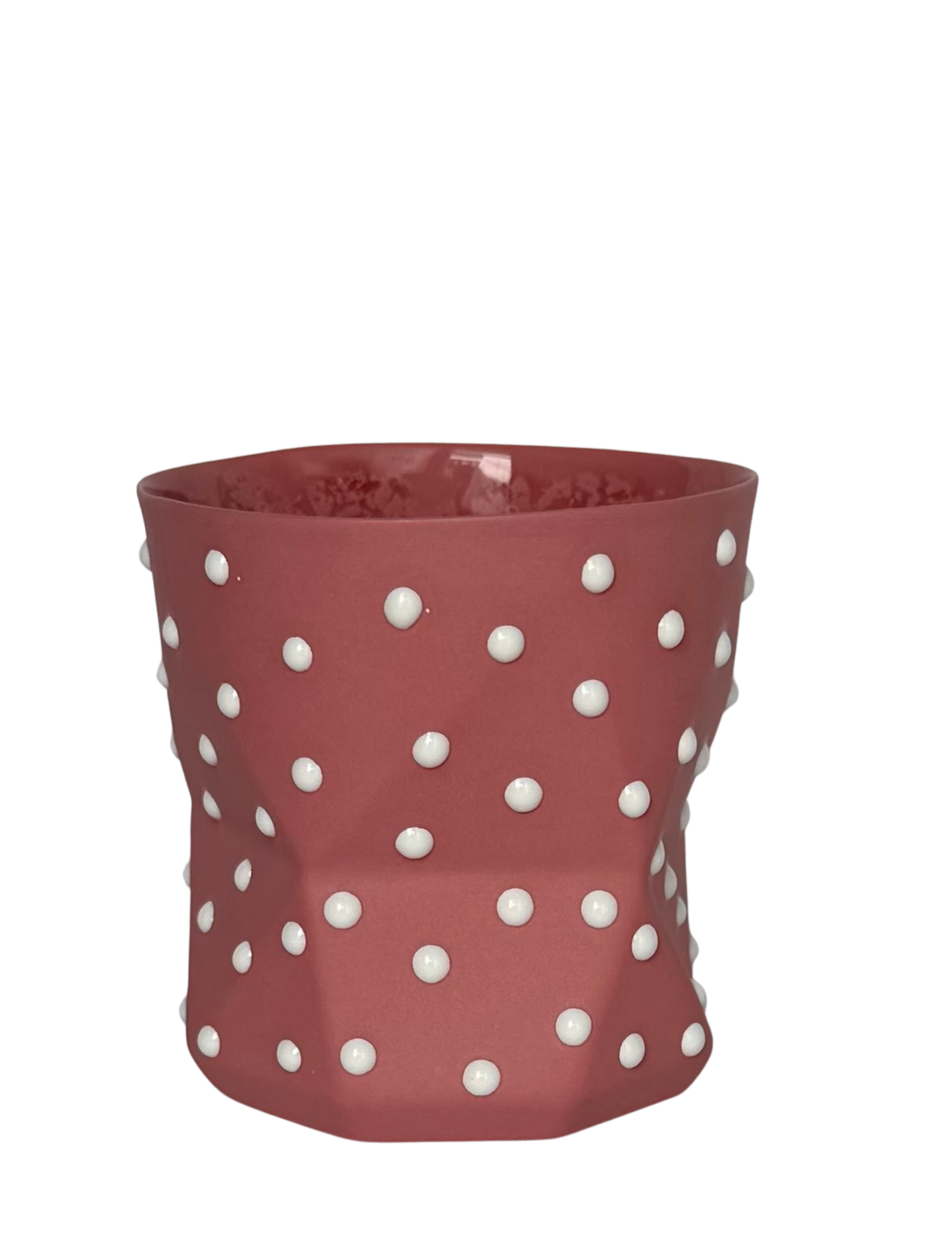 OTTO-WILD BERRY/WHITE  İÇİ BATİK DESENLİ PORSELEN BARDAK