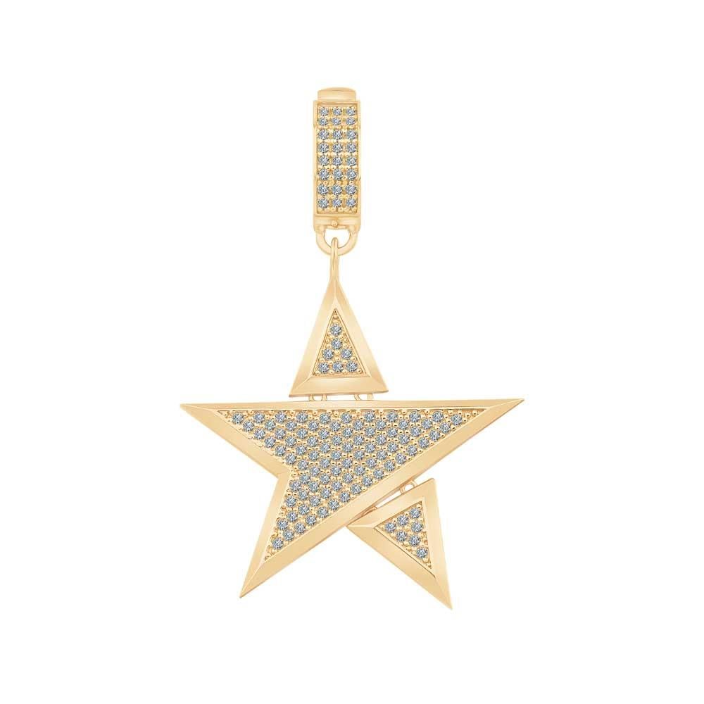 Hareketli Taşlı Yıldız Charm