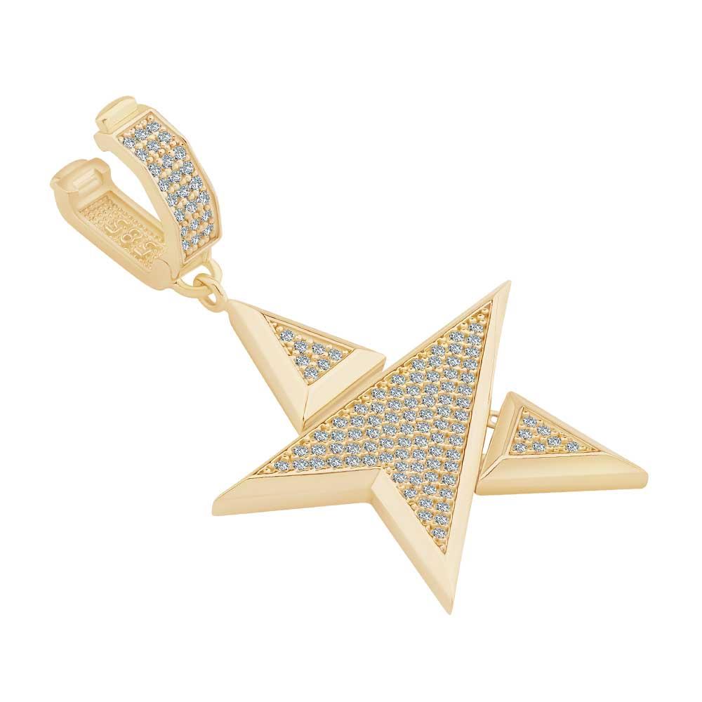 Hareketli Taşlı Yıldız Charm