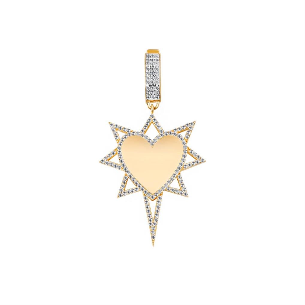 Kalp Kuzey Yıldızı Charm