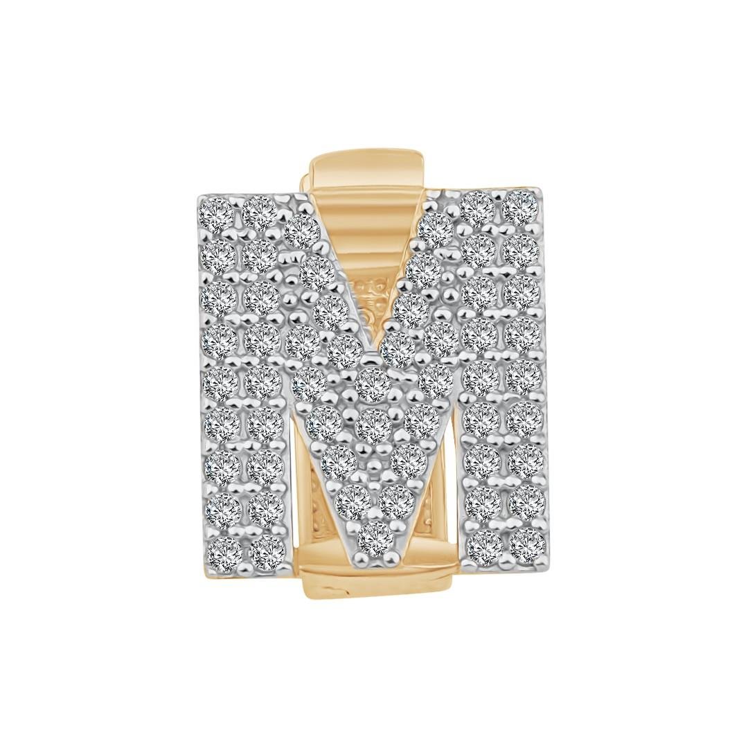 M Harf 9mm Bileklik Charm