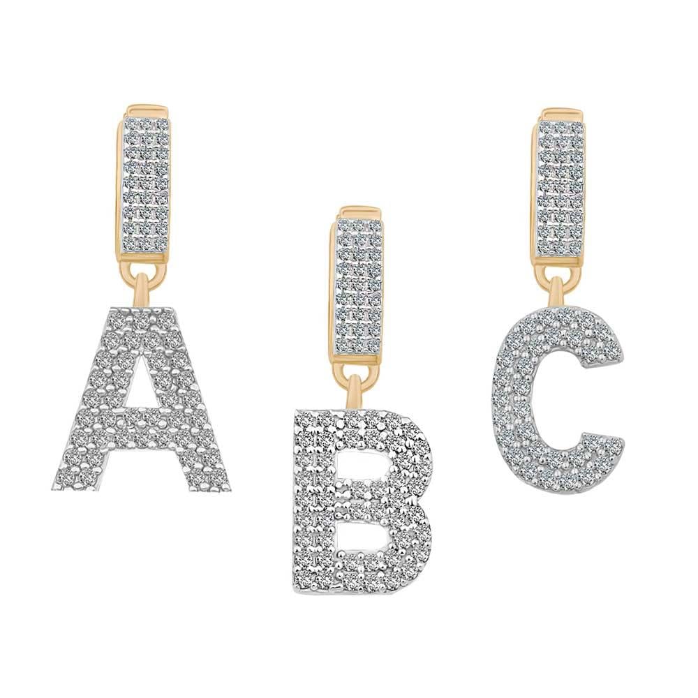 Sallantılı Taşlı Harf 9mm Bileklik Charm