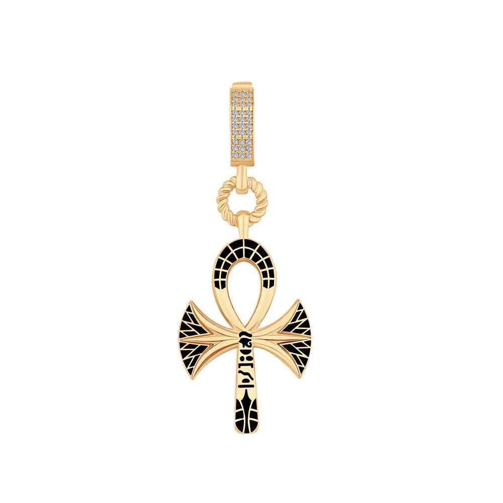 Siyah Renkli Ankh Charm