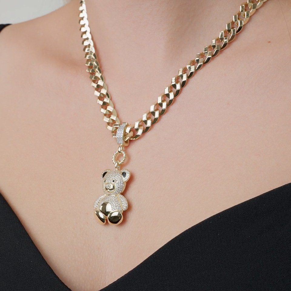 Taşlı 3D Ayıcık Charm