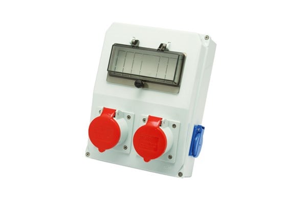 2 Adet Ip44 4x32A Ön+2 Adet 1x16A Yan Sigortalı Kombinasyon Kutusu (210x280x100mm) IP44