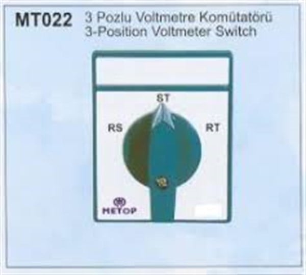25A 3 Pozlu Voltmetre Komütatörü MT022-25A METOP