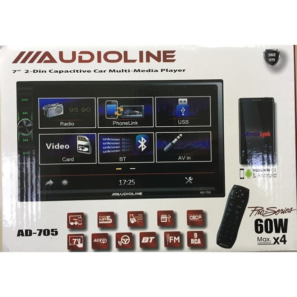AUDIOLINE AD-705 USB - Bluetooth Double Oto Teyp + KAMERA 7 RENK