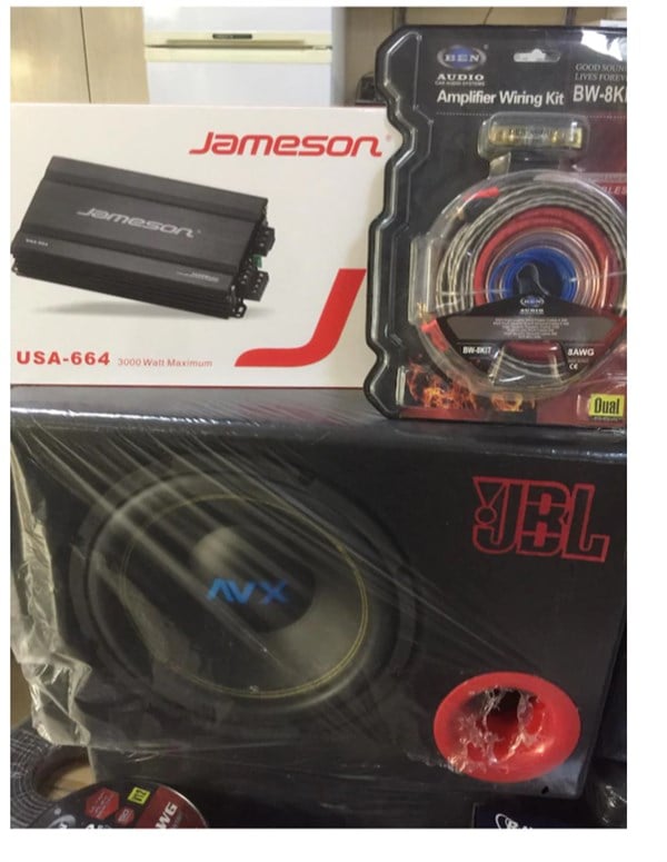 Jameson Set-avx 30cm Sobwoofer-usa-664 Jameson Anfi-ben Set Kablo