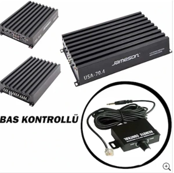 JAMESON USA-70.4 Bas Kontrollü 4 Kanal 4000watt Oto Amfi