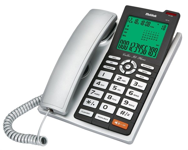 Multitek Takvimli LCD Ekranlı Masaüstü Kablolu Ev/işyeri Telefonu MC 140