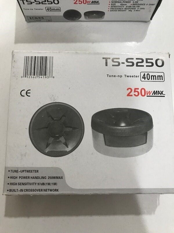 OTO HOPARLÖR TİZ ANFİ UYUMLU TS-S250 40 MM 250 WATT TWEETER 2 ADET