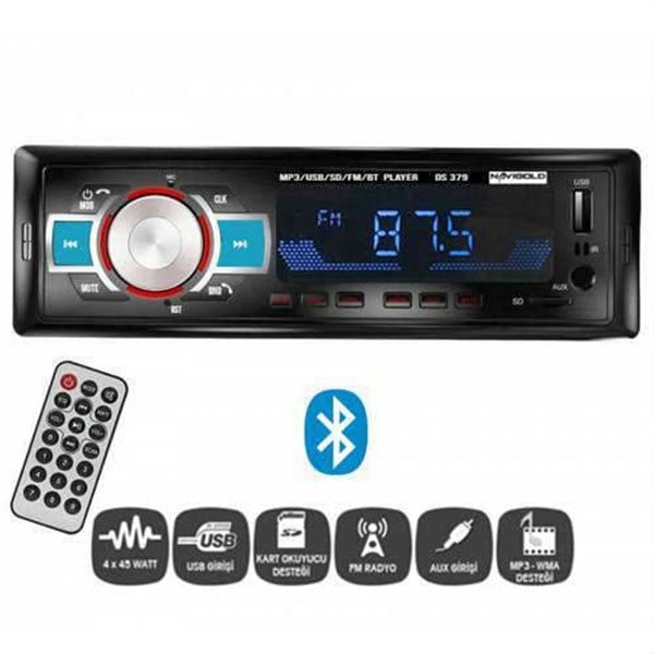 OTO TEYP USB/SD/UK/FM/BT BLUETOOTH 4X50W NAVIGOLD DS-398