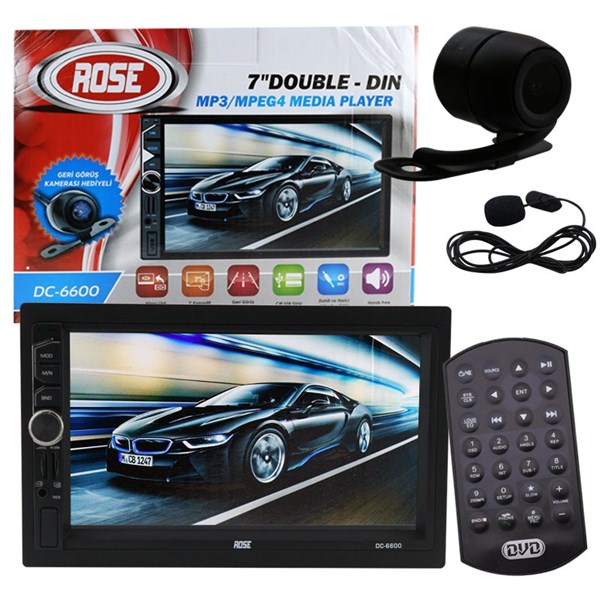 ROSE 7İNC DOUBLE DIN OTO TEYP KAMERA HEDİYELİ DC-6200