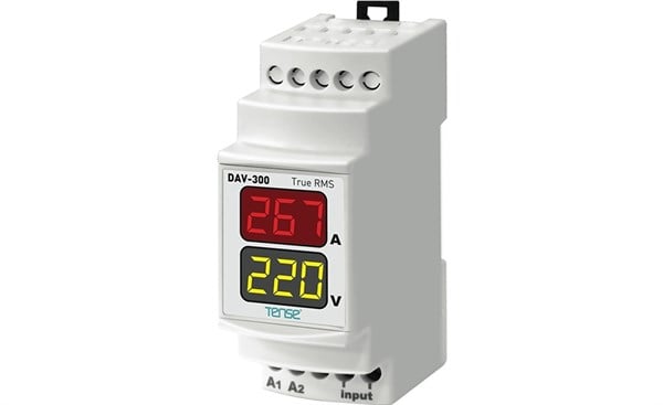 TENSE DAV-300 Dijital Voltmetre & Ampermetre 150V - 260v 2A - 250A DIN KUTU
