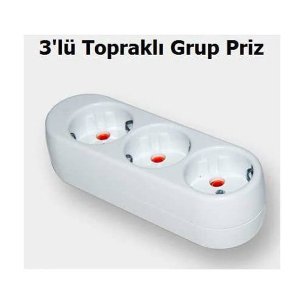 VEGA Topraklı 3lü Grup Priz Kablosuz