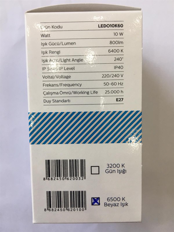 Vizyon 10w Led Ampul A sınıfı Beyaz 800 lümen