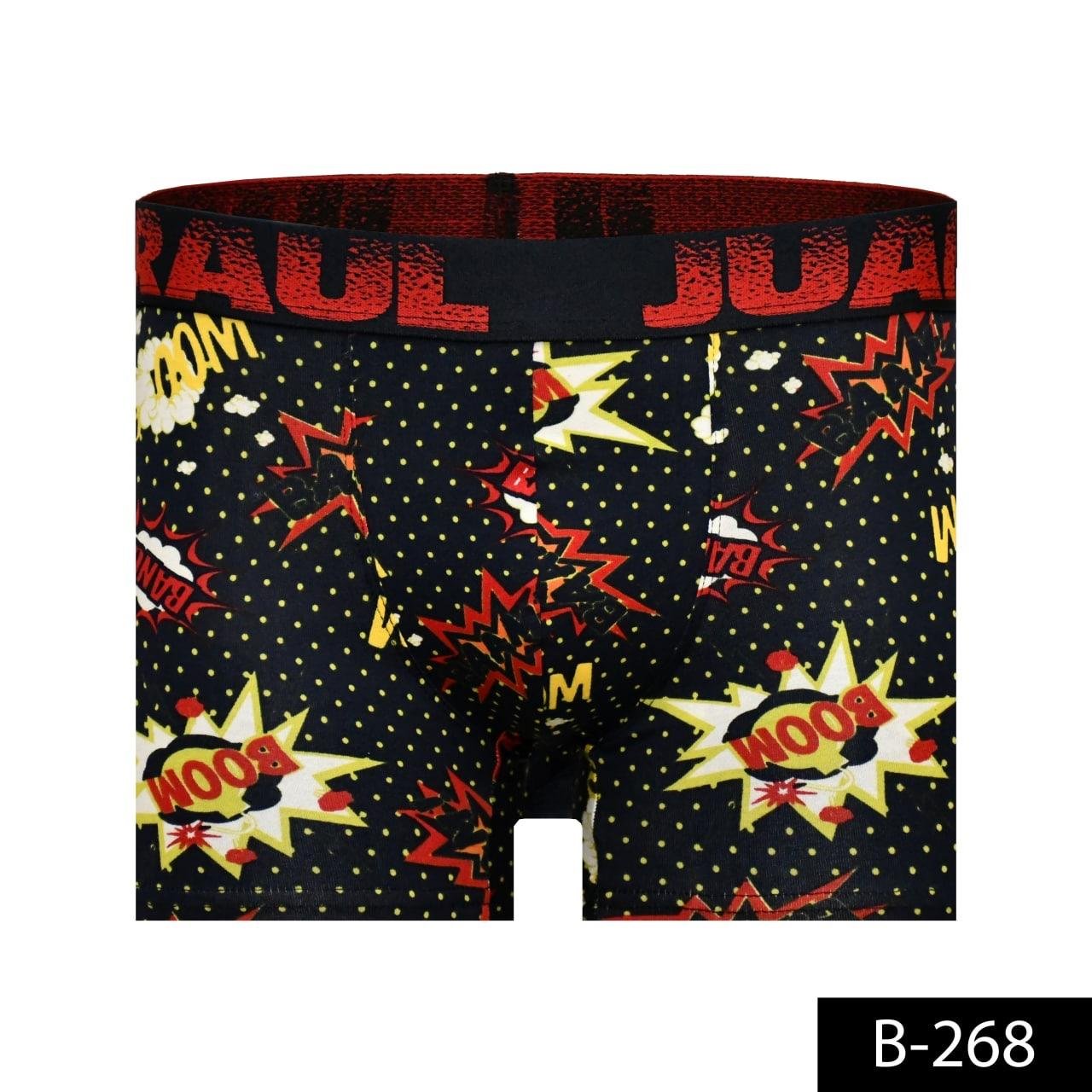 %100 Pamuk/Likra Kumaş Desenli Boxer