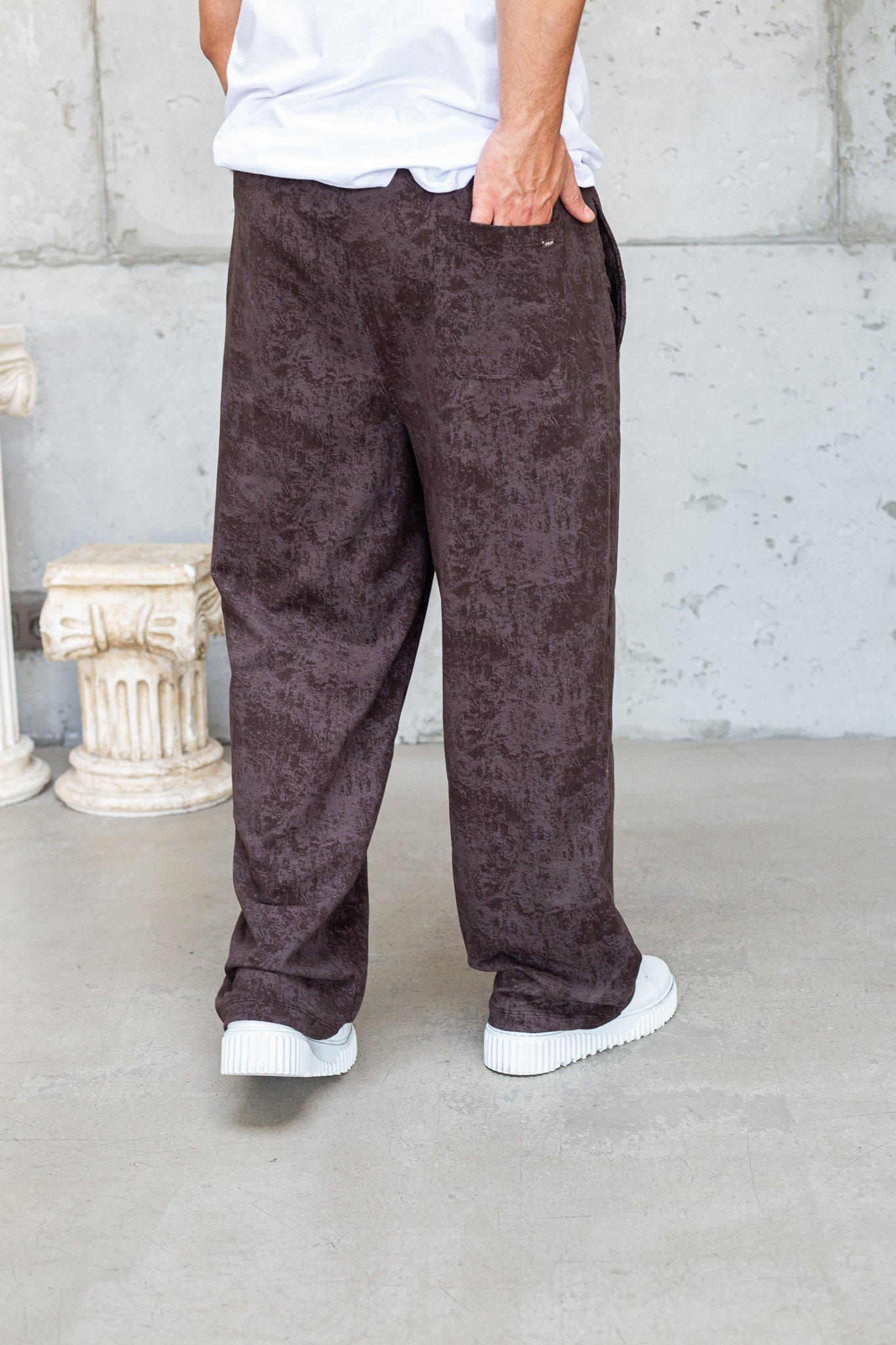 23 Detaylı Eskitme Efektli Baggy Erkek Eşofman Altı (JGKA74)