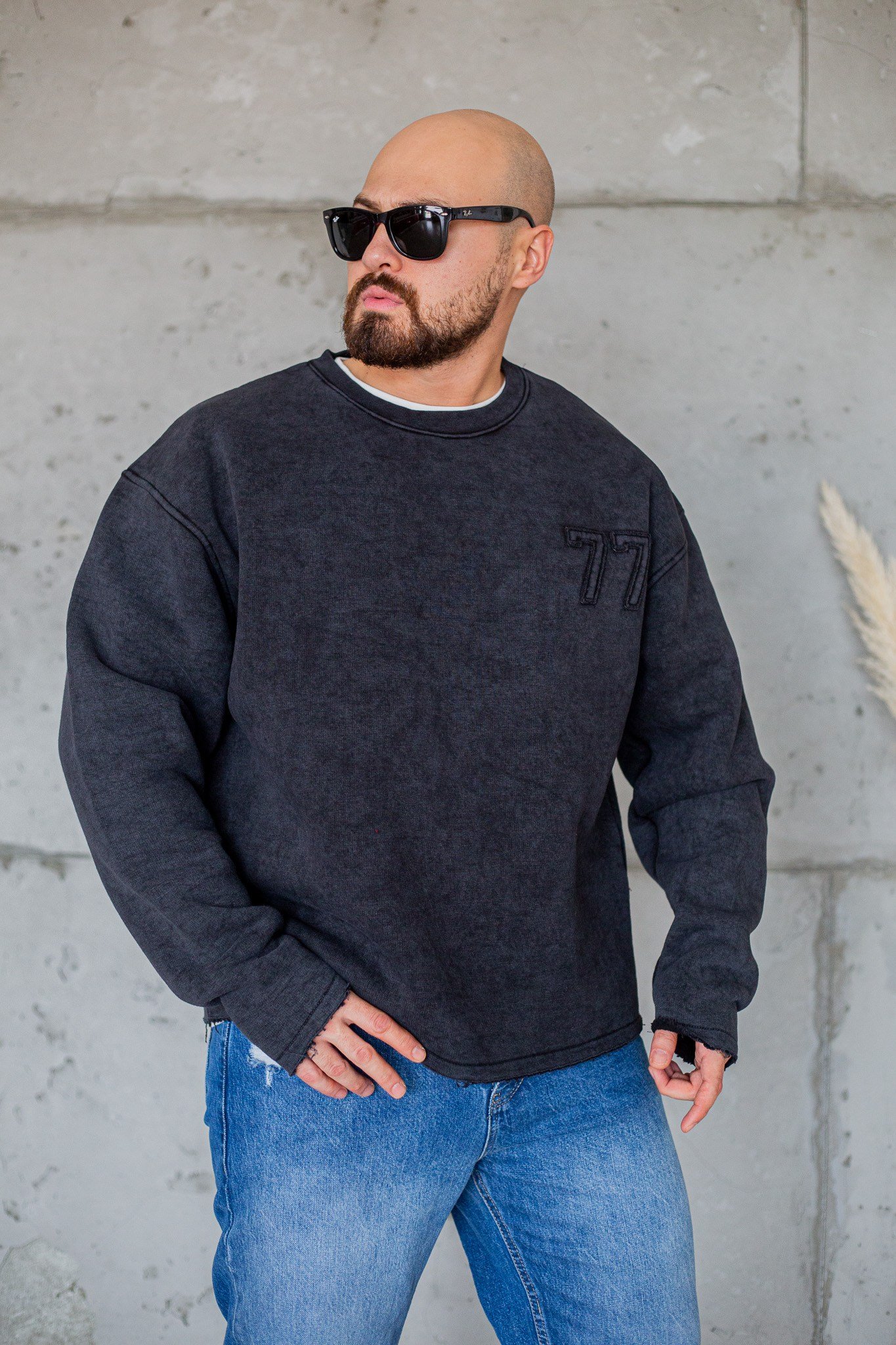 77 Parça Detaylı Overize Sweatshirt (SVTS118)
