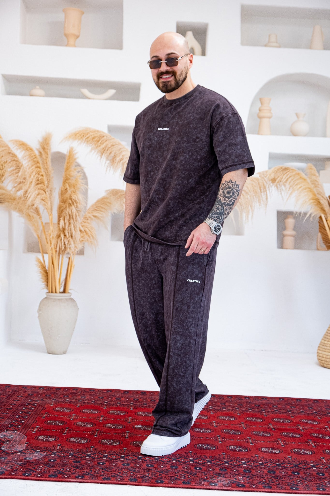 Asit Yıkamalı Oversize  Alt/Üst Rahat Kalıp Takım (TKKA46)