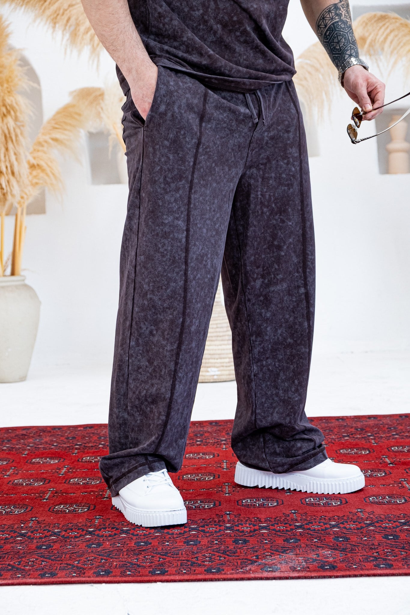 Asit Yıkamalı Oversize  Alt/Üst Rahat Kalıp Takım (TKKA46)