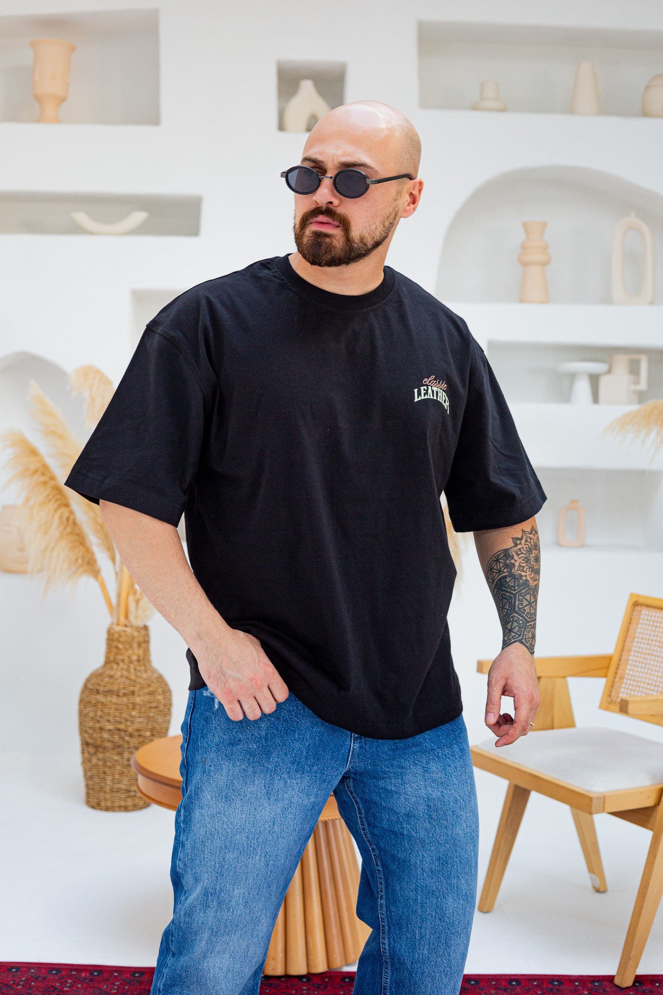 Baskı Nakış Detaylı Oversize T-Shirt (TSS96)